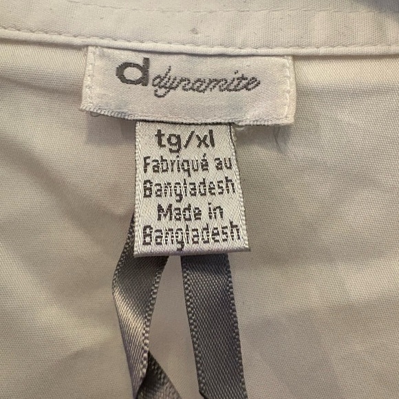 White Button-Up Women's Top - Picture 2 of 3